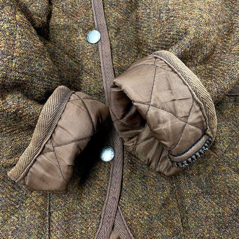 【中古品】【レディース】 スコットランド製 WOOL QUILTING JACKET ウールキルティングジャケット アウター 長袖 168-250515-ma-25-izu サイズ：S カラー：茶 万代Net店