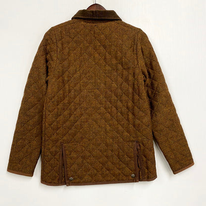 【中古品】【レディース】 スコットランド製 WOOL QUILTING JACKET ウールキルティングジャケット アウター 長袖 168-250515-ma-25-izu サイズ：S カラー：茶 万代Net店
