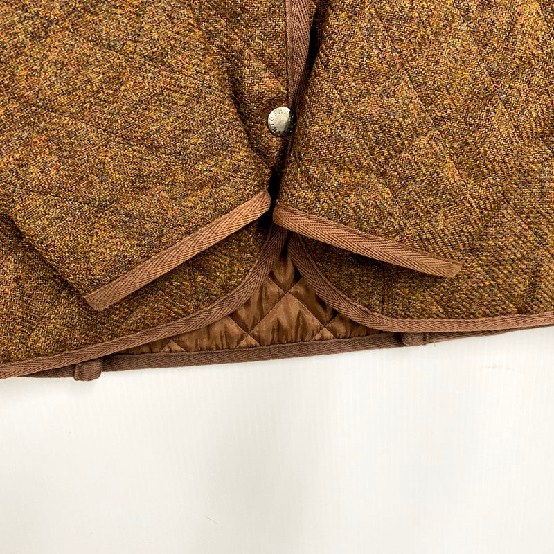 【中古品】【レディース】 スコットランド製 WOOL QUILTING JACKET ウールキルティングジャケット アウター 長袖 168-250515-ma-25-izu サイズ：S カラー：茶 万代Net店