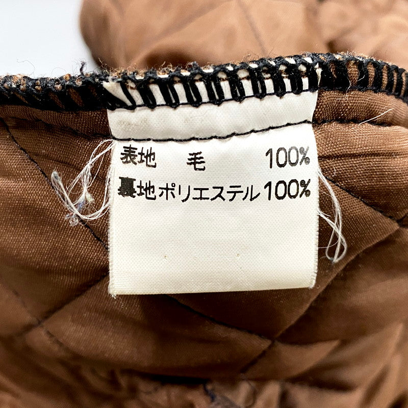【中古品】【レディース】 スコットランド製 WOOL QUILTING JACKET ウールキルティングジャケット アウター 長袖 168-250515-ma-25-izu サイズ：S カラー：茶 万代Net店