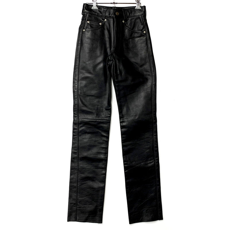 【中古品】【メンズ】 600 BLK USA製 IDEAL ZIP GENUINE STEERHIDE LEATHER PANTS イデアルジップ ジェニュインステアハイドレザーパンツ ズボン ボトムス 156-250515-ma-08-izu サイズ：26 カラー：黒 万代Net店