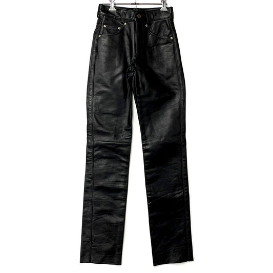 【中古品】【メンズ】 600 BLK USA製 IDEAL ZIP GENUINE STEERHIDE LEATHER PANTS イデアルジップ ジェニュインステアハイドレザーパンツ ズボン ボトムス 156-250515-ma-08-izu サイズ：26 カラー：黒 万代Net店