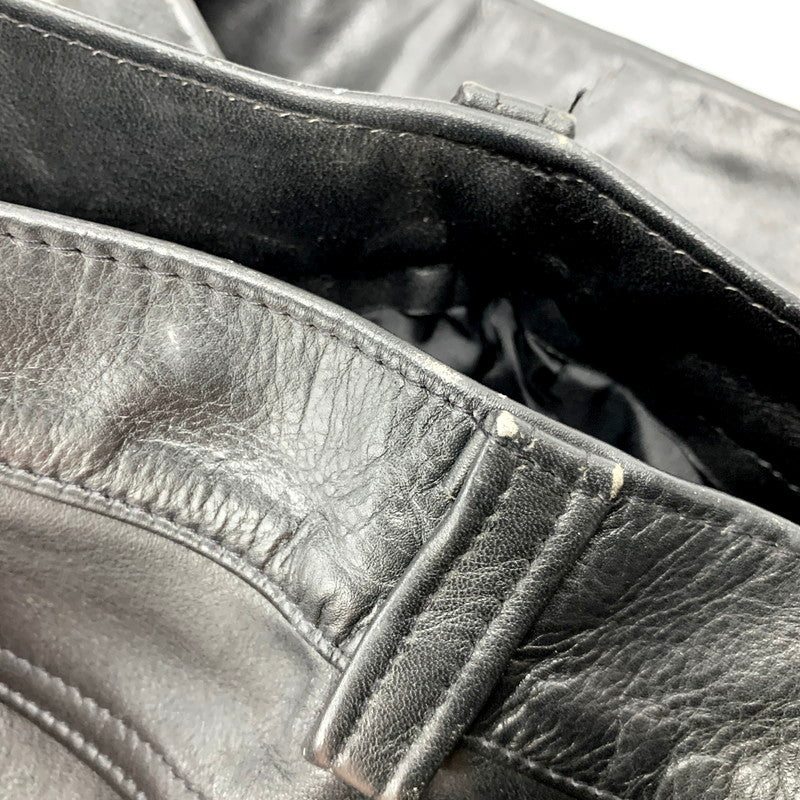 【中古品】【メンズ】 600 BLK USA製 IDEAL ZIP GENUINE STEERHIDE LEATHER PANTS イデアルジップ ジェニュインステアハイドレザーパンツ ズボン ボトムス 156-250515-ma-08-izu サイズ：26 カラー：黒 万代Net店
