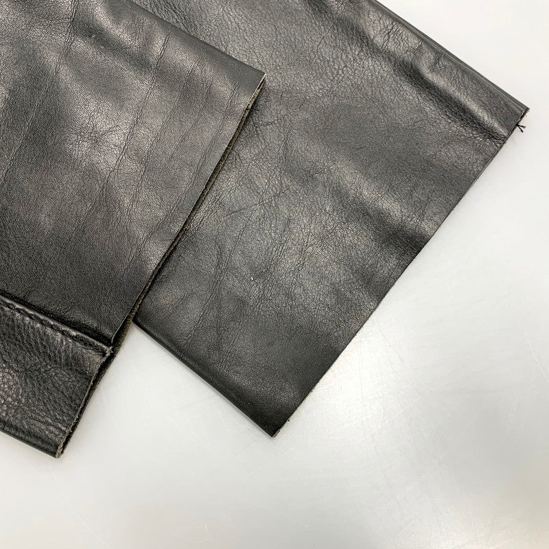 【中古品】【メンズ】 600 BLK USA製 IDEAL ZIP GENUINE STEERHIDE LEATHER PANTS イデアルジップ ジェニュインステアハイドレザーパンツ ズボン ボトムス 156-250515-ma-08-izu サイズ：26 カラー：黒 万代Net店