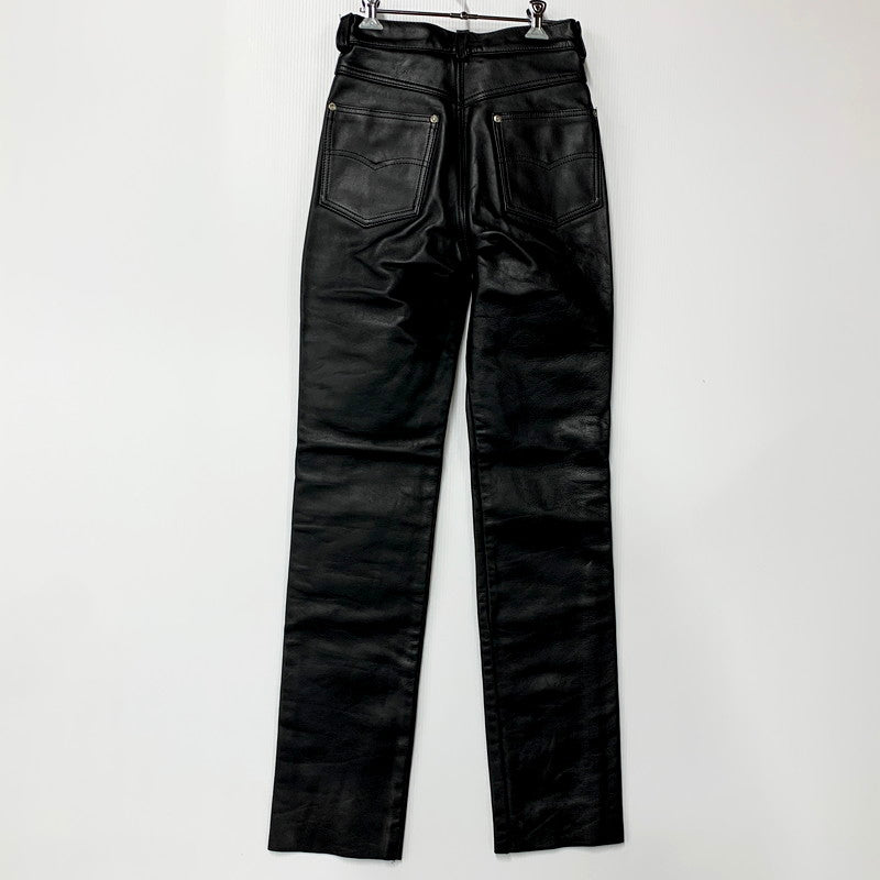 【中古品】【メンズ】 600 BLK USA製 IDEAL ZIP GENUINE STEERHIDE LEATHER PANTS イデアルジップ ジェニュインステアハイドレザーパンツ ズボン ボトムス 156-250515-ma-08-izu サイズ：26 カラー：黒 万代Net店