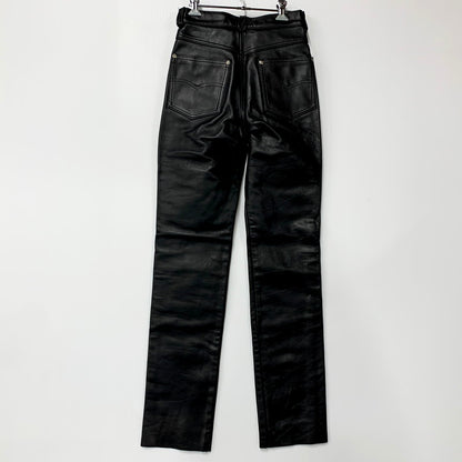 【中古品】【メンズ】 600 BLK USA製 IDEAL ZIP GENUINE STEERHIDE LEATHER PANTS イデアルジップ ジェニュインステアハイドレザーパンツ ズボン ボトムス 156-250515-ma-08-izu サイズ：26 カラー：黒 万代Net店