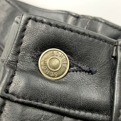 【中古品】【メンズ】 600 BLK USA製 IDEAL ZIP GENUINE STEERHIDE LEATHER PANTS イデアルジップ ジェニュインステアハイドレザーパンツ ズボン ボトムス 156-250515-ma-08-izu サイズ：26 カラー：黒 万代Net店