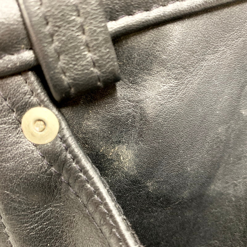 【中古品】【メンズ】 600 BLK USA製 IDEAL ZIP GENUINE STEERHIDE LEATHER PANTS イデアルジップ ジェニュインステアハイドレザーパンツ ズボン ボトムス 156-250515-ma-08-izu サイズ：26 カラー：黒 万代Net店