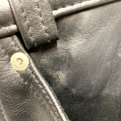 【中古品】【メンズ】 600 BLK USA製 IDEAL ZIP GENUINE STEERHIDE LEATHER PANTS イデアルジップ ジェニュインステアハイドレザーパンツ ズボン ボトムス 156-250515-ma-08-izu サイズ：26 カラー：黒 万代Net店