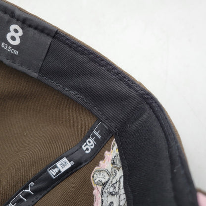 【中古品】【メンズ/レディース】 NEW ERA ニューエラ CLEVELAND INDIANS MLB WAHOO CUSTOM 59FIFTY CAP クリーブランド・ガーディアンズ ワフー酋長 BBキャップ ロゴ 刺繍 帽子 服飾雑貨 185-250516-ay-05-izu サイズ：8(63.5cm) カラー：ブラウン×ピンク 万代Net店