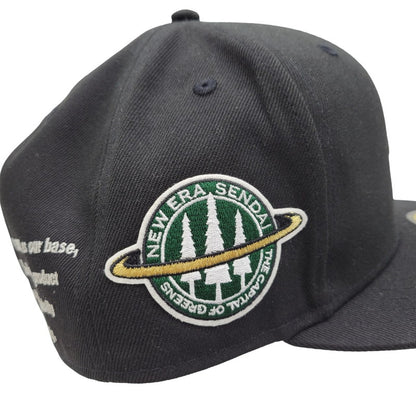 【中古品】【メンズ/レディース】 NEW ERA ニューエラ SENDAI 59FIFTY BB CAP ベースボールキャップ BBキャップ ロゴ 刺繍 帽子 服飾雑貨 185-250516-ay-03-izu サイズ：7 7/8(62.5cm) カラー：ブラック 万代Net店