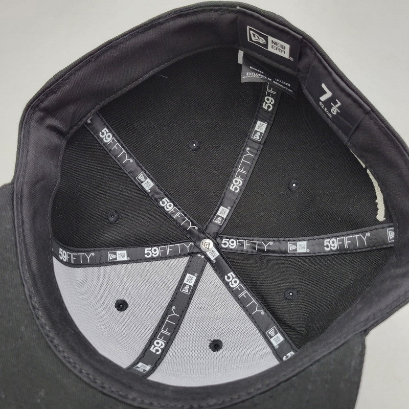 【中古品】【メンズ/レディース】 NEW ERA ニューエラ SENDAI 59FIFTY BB CAP ベースボールキャップ BBキャップ ロゴ 刺繍 帽子 服飾雑貨 185-250516-ay-03-izu サイズ：7 7/8(62.5cm) カラー：ブラック 万代Net店