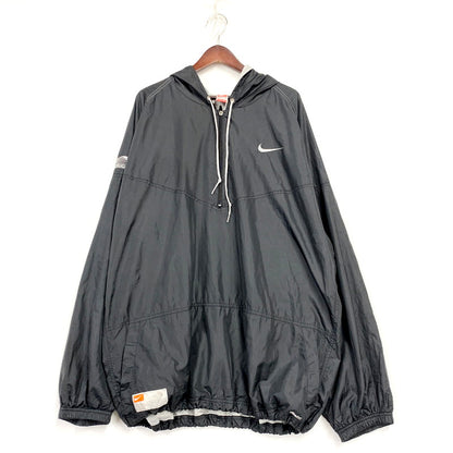 【中古品】【メンズ】 OLD NIKE TEAM オールドナイキ チーム 00S LACROSSE NYLON ANORAK PARKA 00年代 ラクロス ナイロンアノラックパーカ アウター 長袖 146-250516-ma-02-izu サイズ：4XL カラー：黒 万代Net店