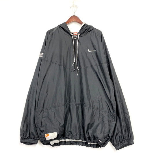 【中古品】【メンズ】 OLD NIKE TEAM オールドナイキ チーム 00S LACROSSE NYLON ANORAK PARKA 00年代 ラクロス ナイロンアノラックパーカ アウター 長袖 146-250516-ma-02-izu サイズ：4XL カラー：黒 万代Net店
