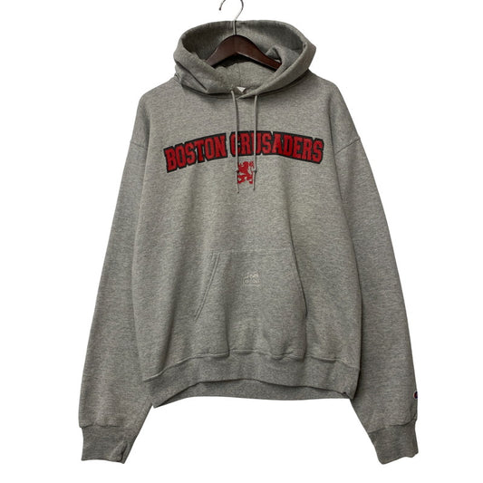 【中古品】【メンズ】 CHAMPION AUTHENTIC APPAREL チャンピオンオーセンティックアパレル メキシコ製 90S BOSTON CRUSADER HOODIE 90年代 ボストンクルセイダーズ フーディ トップス パーカー 長袖 146-250728-ma-14-izu サイズ：M カラー：グレー 万代Net店