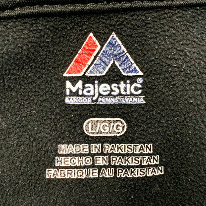 【中古品】【メンズ】 MAJESTIC マジェスティック 14AW CHICAGO CUBS ZIP UP HOODED JERJEY シカゴカブス ジップアップフーデッドジャージ トップス アウター 長袖 148-250516-ma-04-izu サイズ：L カラー：黒 万代Net店