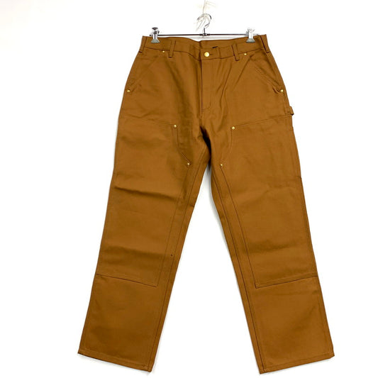 【中古美品】【メンズ】 Carhartt カーハート 106679 BRN LOOSE FIT DUCK DOUBLE FRONT UTILITY WORK PANT ルーズフィット ダック ダブルフロント ユーティリティ ワークパンツ ボトムス パンツ 150-250516-km-04-izu サイズ：36×30 カラー：ブラウン系 万代Net店