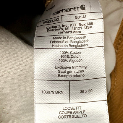 【中古美品】【メンズ】 Carhartt カーハート 106679 BRN LOOSE FIT DUCK DOUBLE FRONT UTILITY WORK PANT ルーズフィット ダック ダブルフロント ユーティリティ ワークパンツ ボトムス パンツ 150-250516-km-04-izu サイズ：36×30 カラー：ブラウン系 万代Net店