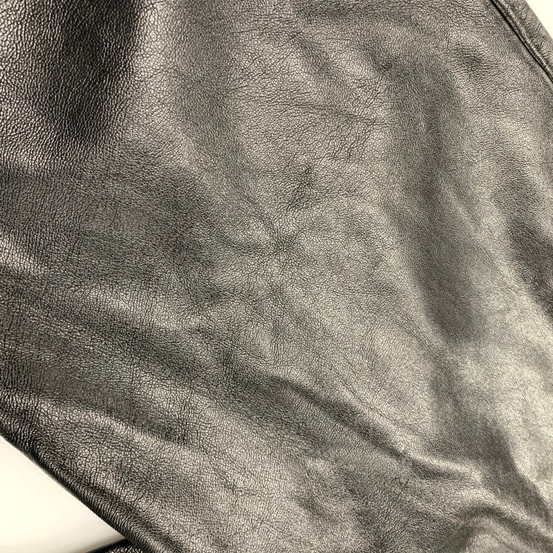 【中古品】【メンズ】 FAKE LEATHER SLACKS PANTS フェイクレザースラックスパンツ ボトムス 153-250517-as-28-izu サイズ：M カラー：ブラック 万代Net店