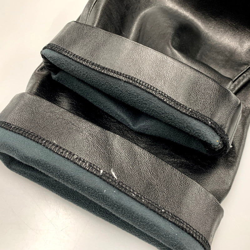 【中古品】【メンズ】 FAKE LEATHER SLACKS PANTS フェイクレザースラックスパンツ ボトムス 153-250517-as-28-izu サイズ：M カラー：ブラック 万代Net店