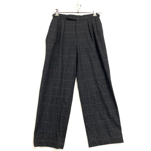【現状渡し品】【メンズ】 Polo by Ralph Lauren ポロバイラルフローレン WOOL CHECK 2TACK SLACKS PANTS ウール チェック 2タック スラックスパンツ ボトムス 157-250517-as-27-izu サイズ：82 カラー：ブラック系 万代Net店