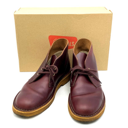 【中古品】【メンズ/レディース】 Clarks クラークス DESERT BOOT 26109441 デザートブーツ シューズ 靴 164-250517-as-06-izu サイズ：UK6.5 カラー：WINE LEATHER 万代Net店