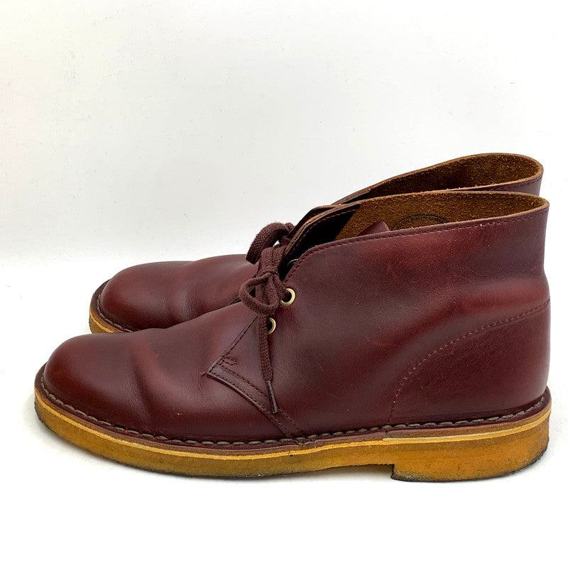 【中古品】【メンズ/レディース】 Clarks クラークス DESERT BOOT 26109441 デザートブーツ シューズ 靴 164-250517-as-06-izu サイズ：UK6.5 カラー：WINE LEATHER 万代Net店