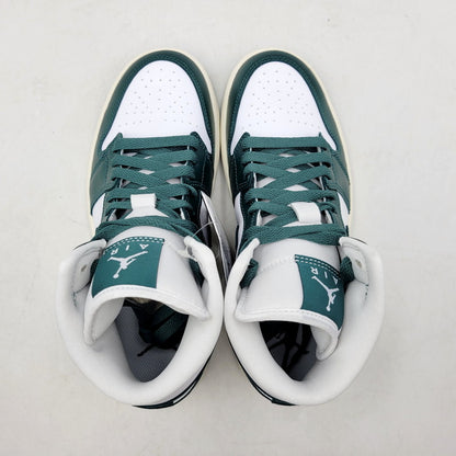 【中古美品】【レディース】 NIKE ナイキ WMNS AIR JORDAN 1 MID BQ6472-133 ウィメンズ エア ジョーダン 1 ミッド スニーカー シューズ 靴 166-250518-as-03-izu サイズ：24.5cm カラー：WHITE/OXIDIZED GREEN-SAIL 万代Net店