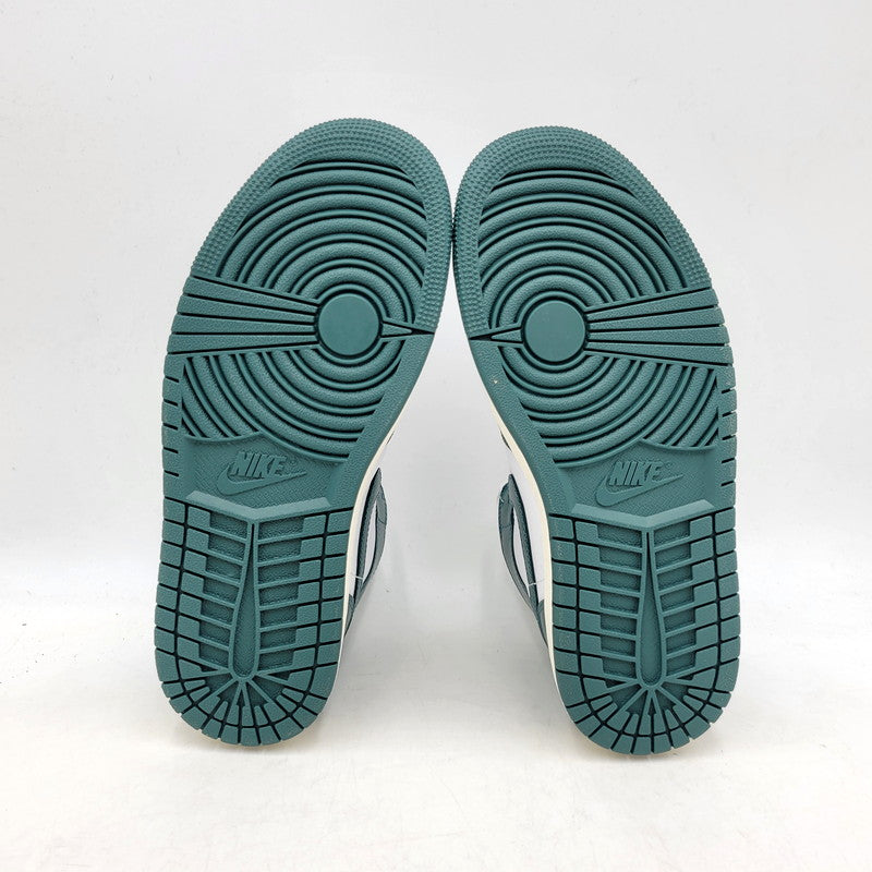 【中古美品】【レディース】 NIKE ナイキ WMNS AIR JORDAN 1 MID BQ6472-133 ウィメンズ エア ジョーダン 1 ミッド スニーカー シューズ 靴 166-250518-as-03-izu サイズ：24.5cm カラー：WHITE/OXIDIZED GREEN-SAIL 万代Net店