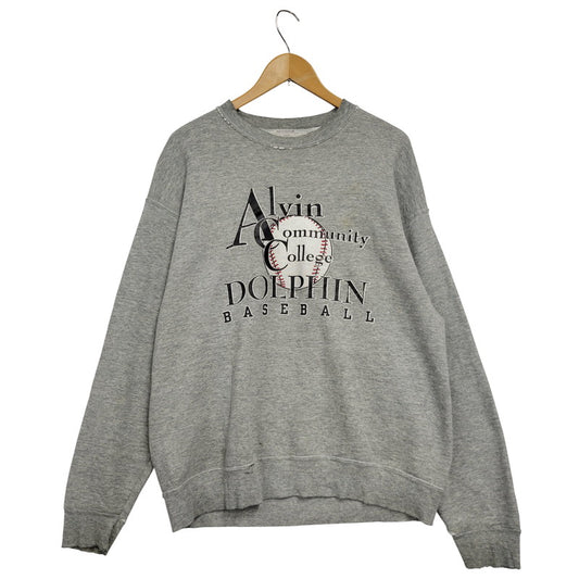 【現状渡し品】【メンズ】 FRUIT OF THE LOOM フルーツオブザルーム BASEBALL SWEATSHIRT ベースボール スウェットシャツ トレーナー 長袖 トップス 146-250728-as-17-izu サイズ：L カラー：グレー 万代Net店