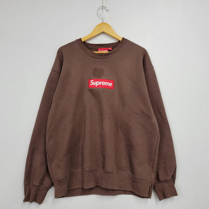 【中古品】【メンズ】 Supreme シュプリーム 22AW BOX LOGO CREWNECK ボックスロゴ クルーネック トップス スウェット 長袖 149-250709-ma-21-izu サイズ：L カラー：BROWN 万代Net店