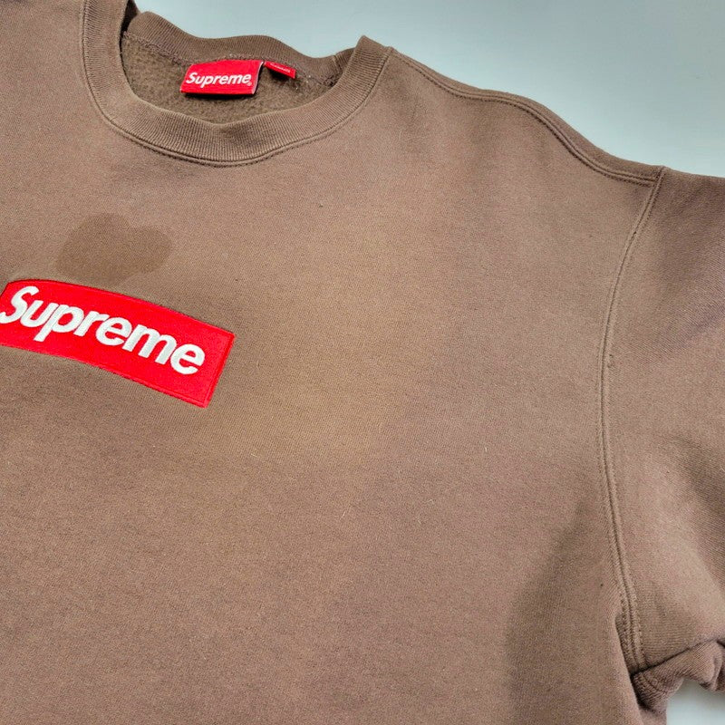 【中古品】【メンズ】 Supreme シュプリーム 22AW BOX LOGO CREWNECK ボックスロゴ クルーネック トップス スウェット 長袖 149-250709-ma-21-izu サイズ：L カラー：BROWN 万代Net店