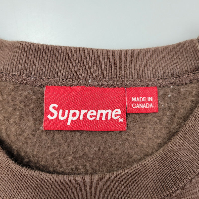 【中古品】【メンズ】 Supreme シュプリーム 22AW BOX LOGO CREWNECK ボックスロゴ クルーネック トップス スウェット 長袖 149-250709-ma-21-izu サイズ：L カラー：BROWN 万代Net店