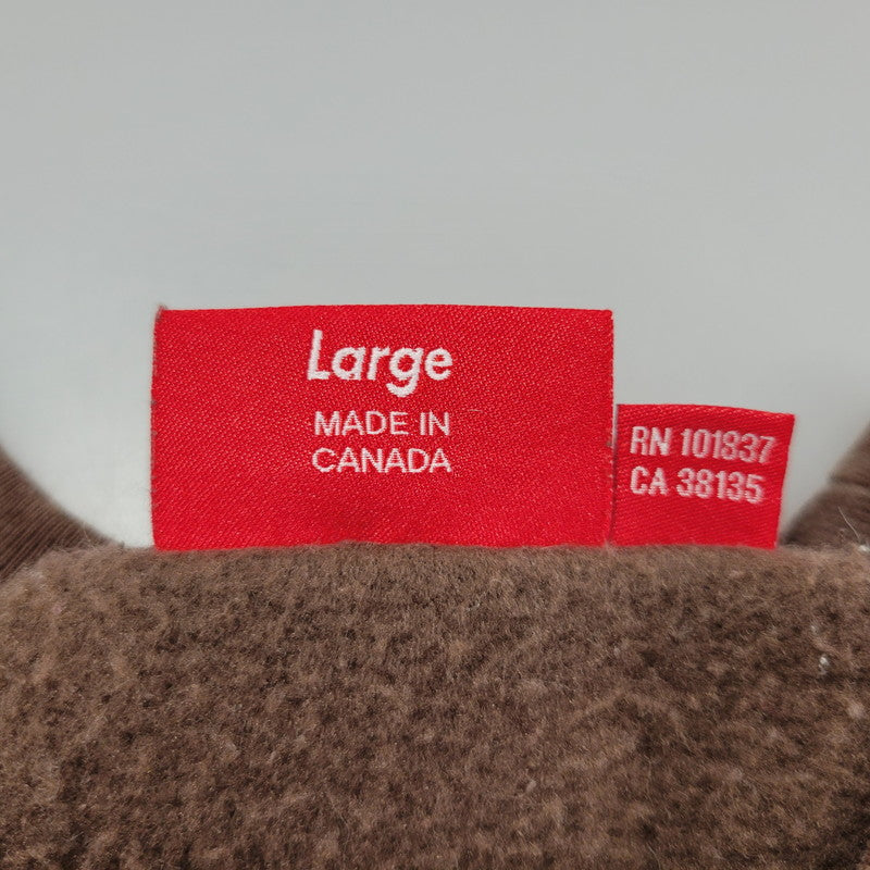 【中古品】【メンズ】 Supreme シュプリーム 22AW BOX LOGO CREWNECK ボックスロゴ クルーネック トップス スウェット 長袖 149-250709-ma-21-izu サイズ：L カラー：BROWN 万代Net店