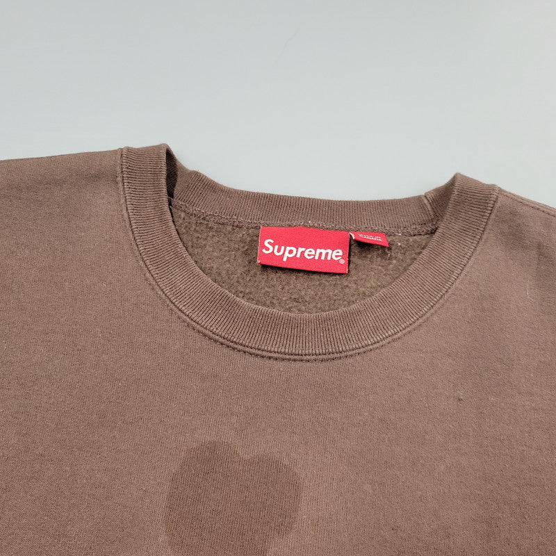 【中古品】【メンズ】 Supreme シュプリーム 22AW BOX LOGO CREWNECK ボックスロゴ クルーネック トップス スウェット 長袖 149-250709-ma-21-izu サイズ：L カラー：BROWN 万代Net店