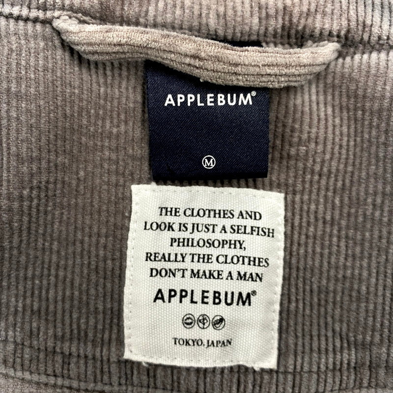【現状渡し品】【メンズ】 APPLEBUM アップルバム CORDUROY COACH JACKET コーデュロイ コーチジャケット アウター 142-250524-as-27-izu サイズ：M カラー：グレー 万代Net店