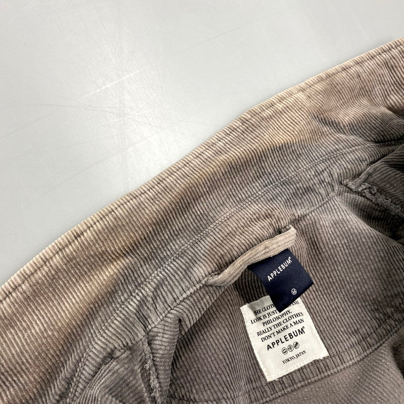 【現状渡し品】【メンズ】 APPLEBUM アップルバム CORDUROY COACH JACKET コーデュロイ コーチジャケット アウター 142-250524-as-27-izu サイズ：M カラー：グレー 万代Net店