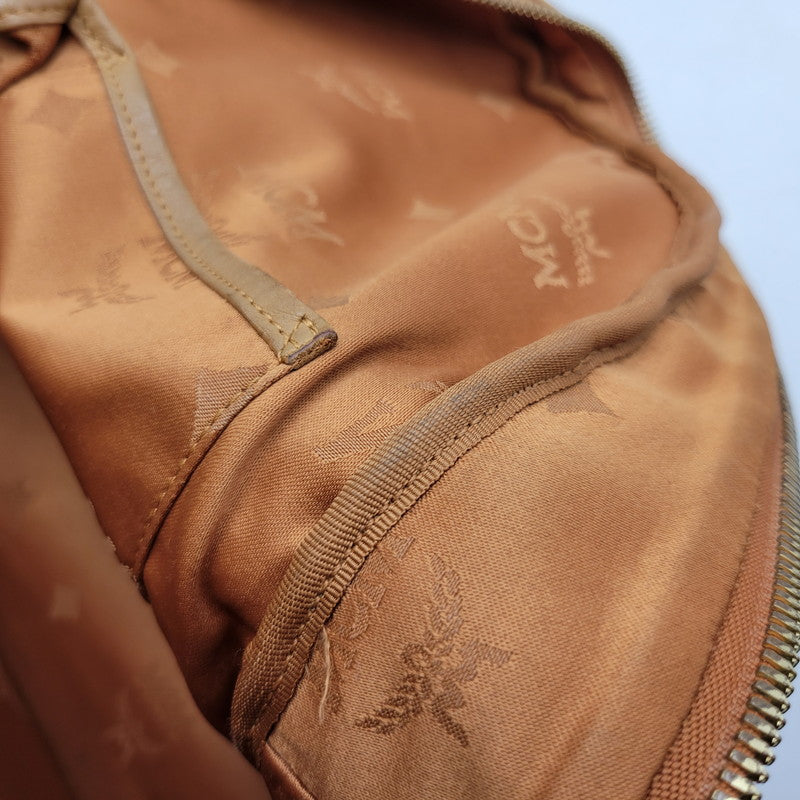 【現状渡し品】【メンズ/レディース】 MCM エム・シー・エム VISETOS STUDS BACKPACK MMK2AVE01 ヴィセトス スタッズ バックパック リュック バッグ カバン 鞄 180-250520-as-13-izu カラー：ブラウン 万代Net店