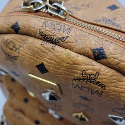 【現状渡し品】【メンズ/レディース】 MCM エム・シー・エム VISETOS STUDS BACKPACK MMK2AVE01 ヴィセトス スタッズ バックパック リュック バッグ カバン 鞄 180-250520-as-13-izu カラー：ブラウン 万代Net店