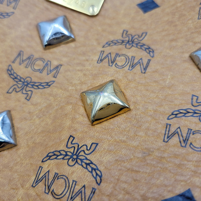 【現状渡し品】【メンズ/レディース】 MCM エム・シー・エム VISETOS STUDS BACKPACK MMK2AVE01 ヴィセトス スタッズ バックパック リュック バッグ カバン 鞄 180-250520-as-13-izu カラー：ブラウン 万代Net店