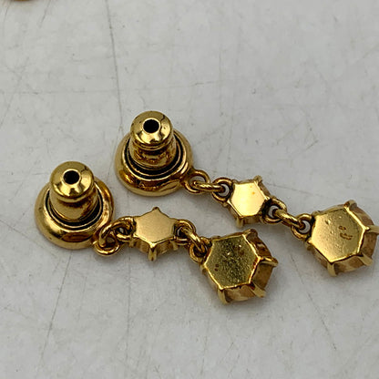 【中古品】【レディース】 Christian Dior クリスチャンディオール CLAIR D LUNE CD LOGO LINESTONE PIERCE クレール ディー リュヌ CDロゴ ラインストーン ピアス アクセサリー 182-250521-as-13-izu カラー：ゴールド 万代Net店