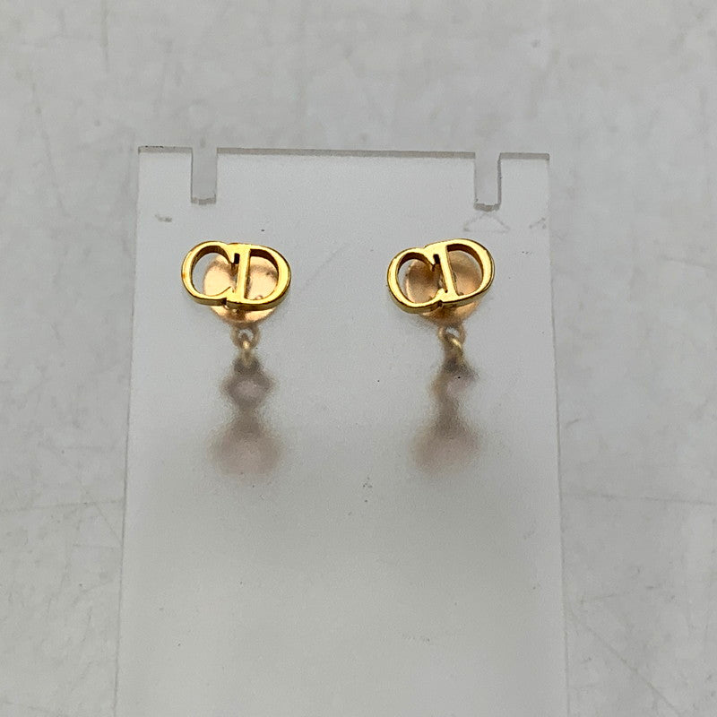 【中古品】【レディース】 Christian Dior クリスチャンディオール CLAIR D LUNE CD LOGO LINESTONE PIERCE クレール ディー リュヌ CDロゴ ラインストーン ピアス アクセサリー 182-250521-as-13-izu カラー：ゴールド 万代Net店