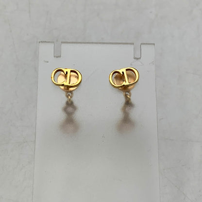 【中古品】【レディース】 Christian Dior クリスチャンディオール CLAIR D LUNE CD LOGO LINESTONE PIERCE クレール ディー リュヌ CDロゴ ラインストーン ピアス アクセサリー 182-250521-as-13-izu カラー：ゴールド 万代Net店
