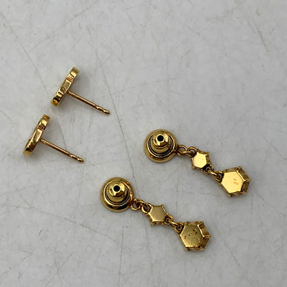 【中古品】【レディース】 Christian Dior クリスチャンディオール CLAIR D LUNE CD LOGO LINESTONE PIERCE クレール ディー リュヌ CDロゴ ラインストーン ピアス アクセサリー 182-250521-as-13-izu カラー：ゴールド 万代Net店