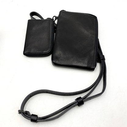 【中古品】【メンズ/レディース】 Yohji Yamamoto POUR HOMME ヨウジヤマモトプールオム 23SS SMARTPHONE MINI SHOULDER CASE HZ-A04-760-1-03 スマートフォン ミニショルダーケース 小物 服飾雑貨 188-250522-ay-14-izu カラー：ブラック 万代Net店