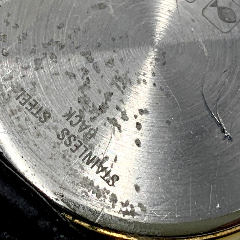 【現状渡し品】【メンズ/レディース】 LONGINES ロンジン ROUND FACE QUARTS 24742139 ラウンドフェイス ゴールド文字盤 腕時計 197-250522-ay-17-izu カラー：ブラック×ゴールド 万代Net店