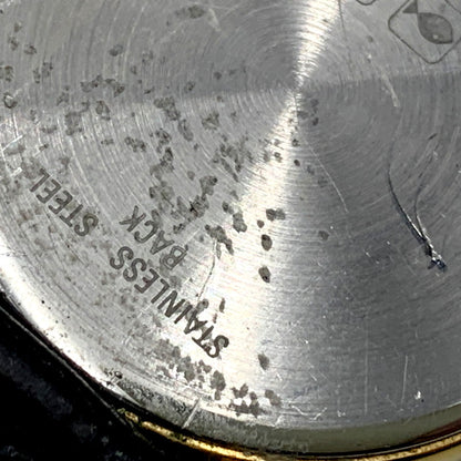 【現状渡し品】【メンズ/レディース】 LONGINES ロンジン ROUND FACE QUARTS 24742139 ラウンドフェイス ゴールド文字盤 腕時計 197-250522-ay-17-izu カラー：ブラック×ゴールド 万代Net店