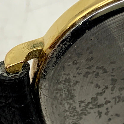 【現状渡し品】【メンズ/レディース】 LONGINES ロンジン ROUND FACE QUARTS 24742139 ラウンドフェイス ゴールド文字盤 腕時計 197-250522-ay-17-izu カラー：ブラック×ゴールド 万代Net店