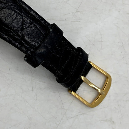 【現状渡し品】【メンズ/レディース】 LONGINES ロンジン ROUND FACE QUARTS 24742139 ラウンドフェイス ゴールド文字盤 腕時計 197-250522-ay-17-izu カラー：ブラック×ゴールド 万代Net店