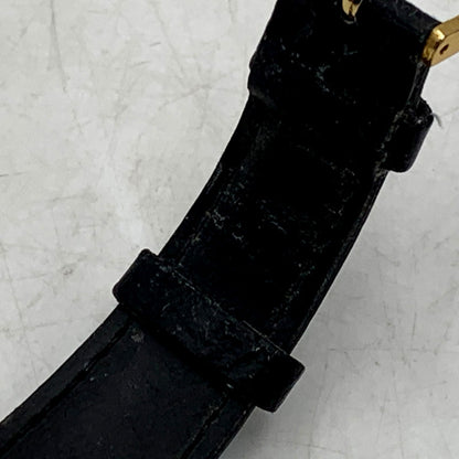 【現状渡し品】【メンズ/レディース】 LONGINES ロンジン ROUND FACE QUARTS 24742139 ラウンドフェイス ゴールド文字盤 腕時計 197-250522-ay-17-izu カラー：ブラック×ゴールド 万代Net店